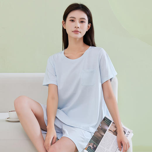 chunmolife 7A级抗菌冰感棉 可外穿休闲风家居套装 男女款 柔软透气 自带凉感 商品图6