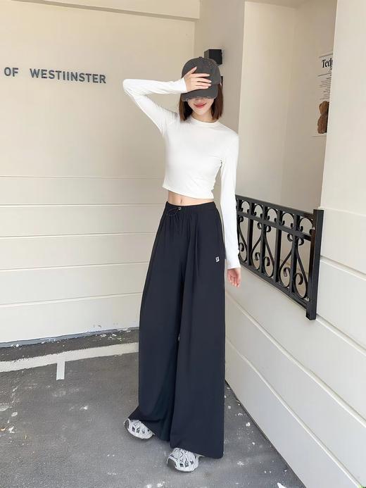 F040706春季新款健身运动休闲简约百搭宽松女士梭织阔腿裤长裤 商品图12