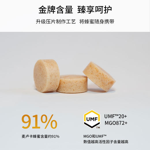Macavonne麦凯文 麦卢卡UMF20+蜂蜜含片 2.8g/片*8片 商品图2