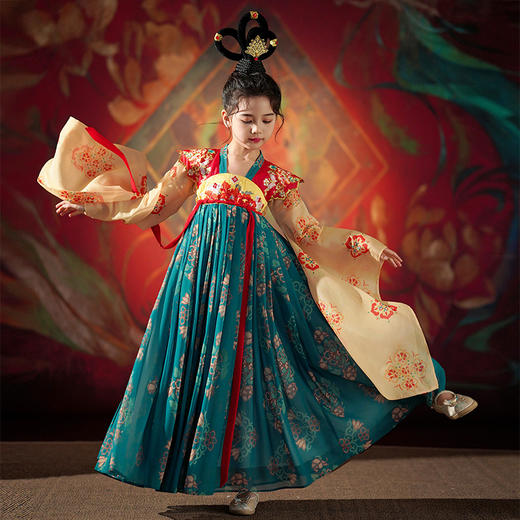 【团购】【瑶卿】苏城纪敦煌系列女童襦裙汉服SL3095（长袖） 商品图5