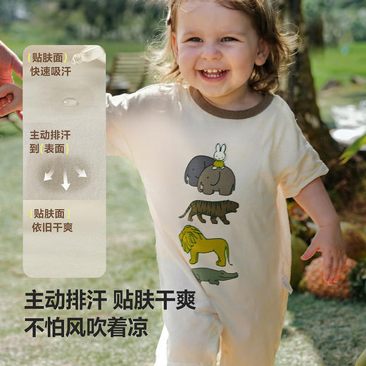 迷你巴拉巴拉婴儿外出连体衣宝宝亲肤排汗哈衣爬服米菲联名2026夏 商品图3