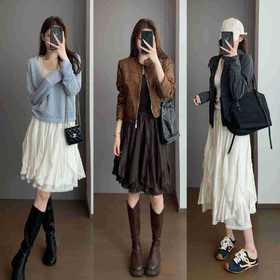 五分裙/七分裙！2026新款醋酸天丝轻盈柔滑垂顺法式重工蕾丝半身裙！