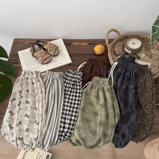 【男女儿童苎麻森系防蚊裤】苎麻混纺黄金配比，自带天然凉感，物理防蚊吸湿排汗不易皱，机洗甩干照样挺括，无甲醛、无荧光剂，敏肌宝宝也能放心穿！（第二件尺码可备注） 商品图2