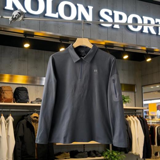 F040764半拉链打底衫卫衣透气舒适简洁基础长袖Polo衫 商品图7