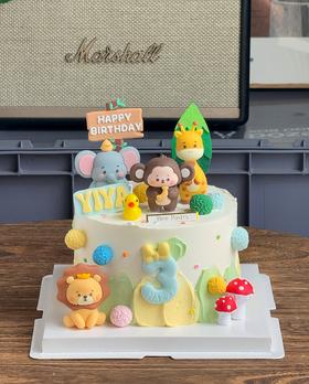 可爱动物园蛋糕