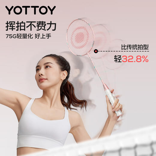 YOTTOY羽毛球拍正品官方旗舰店套装成人专业级全碳素超轻耐打球拍 商品图1