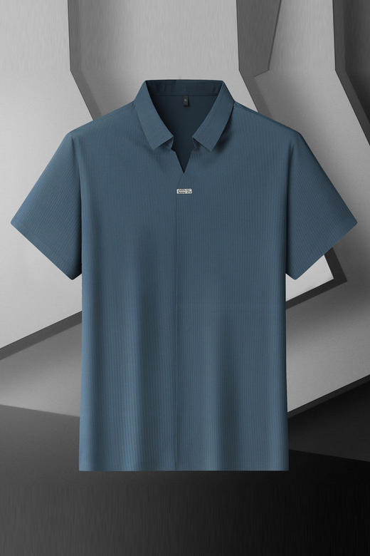 【DLS】大依优型大码男装翻领polo衫短袖冰丝凉感透气宽松休闲上衣短袖 商品图5