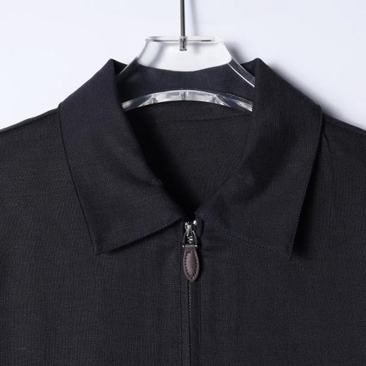 SDSA男装2026新款高贵轻奢老钱风简约半拉链翻领短袖T恤百搭休闲 商品图1