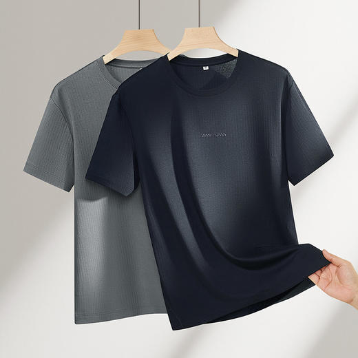 【DPF】大依优型大码男装夏季圆领纯色短袖T恤宽松透气舒适短袖上衣 商品图1