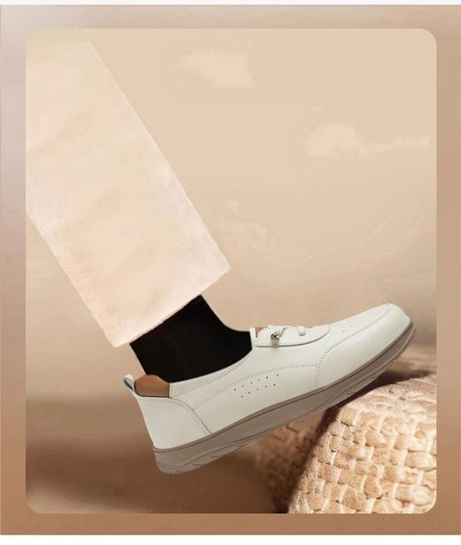 【艾娜达新款一脚蹬皮鞋】质感，颜值在线~   防滑鞋底+精裁设计！ 商品图4