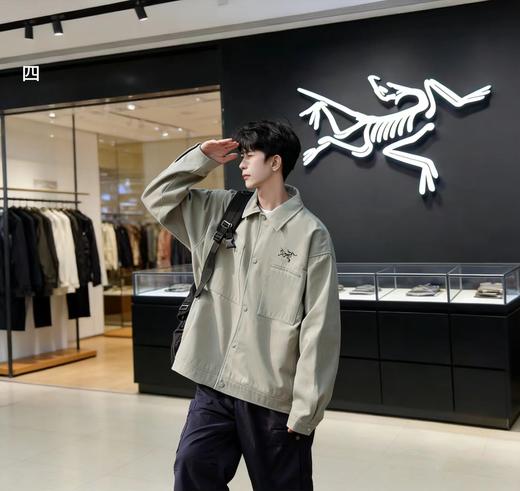 F040751日常户外运动轻量化防风防水软壳夹克polo领外套 商品图6