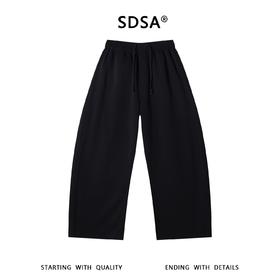 SDSA男装2026新款高贵轻奢休闲运动风弯刀抽绳松紧休闲裤百搭时尚