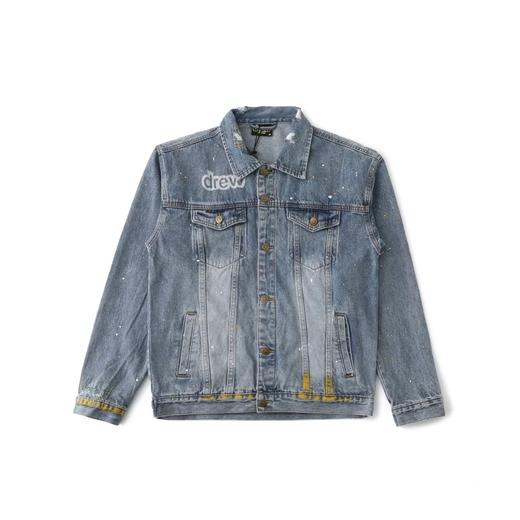 F040710春夏季新款时尚笑脸破洞破坏水洗泼墨刺绣牛仔夹克外套 商品图0