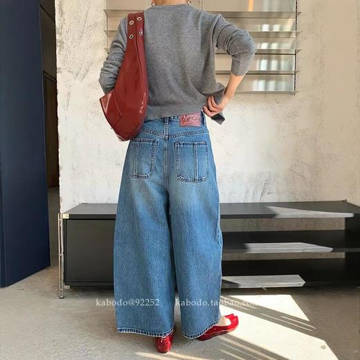 【秒杀】2026春季新款宽松阔腿裤高腰九分弯刀裤 商品图0