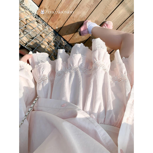 <曾小咸推荐>4.8现货秒杀 ！微信超特价！韩系花边镂空衬衫 日常229.99 立减130 秒杀99.99！！ 花边蛋糕裙 日常199.99 立减120 秒杀79.99！！ 商品图3