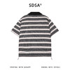 SDSA男装2026新款轻奢复古彩点条纹Polo衫撞色领抽绳下摆休闲短袖 商品缩略图4