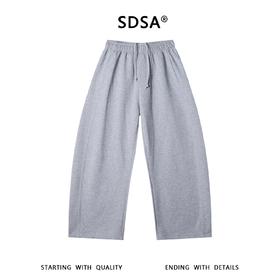 SDSA男装2026新款高贵轻奢休闲运动风弯刀抽绳松紧休闲裤百搭时尚
