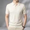 极简老钱风~6A级白厂丝羊毛男士短袖透气百搭针织polo衫SYM260586 商品缩略图2
