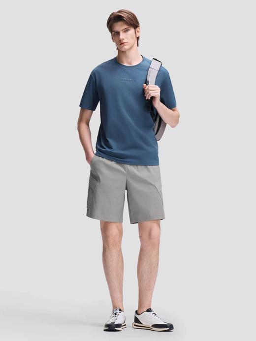 F040704夏季新款男女同款吸湿速干防晒极简通勤透气亲肤短袖T恤 商品图9