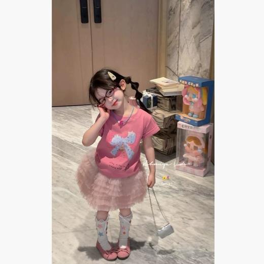 叮当可可韩国童装春夏新款亲子甜美卡通吸汗透气短袖女童T恤打底潮90-140★娃娃优选 商品图2