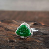 【天然正品】A货翡翠AU750白金镶钻镶天然细腻冰种满绿佛公翡翠戒指14号（戒圈可改）131125AH26 商品缩略图3