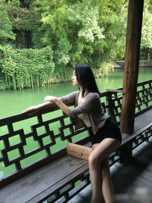 CHANEL Vintage 冰格 香槟色 金扣 羊皮 横版 法棍 链条包 商品图2