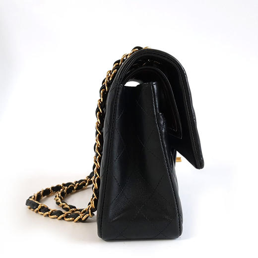 【95新】CHANEL香奈儿CF系列A01112 Y01295 94305中号黑金羊皮CF链条包单肩斜挎包女士030426AK11 商品图3