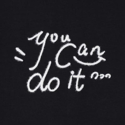 SDSA男装2026新款高贵轻奢手写标语印花短袖T恤宽松圆领休闲上衣 商品图3