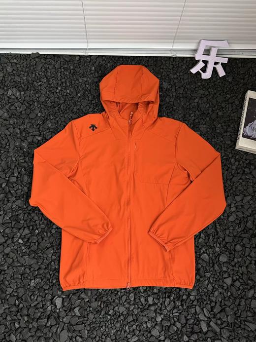 F040744户外运动休闲吸汗透气速干轻薄透气连帽梭织外套夹克防晒衣 商品图3