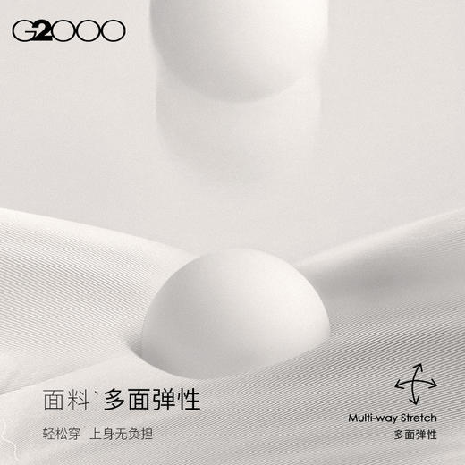 G2000男装SS26商场新款【多面弹】时尚百搭修身锥形休闲裤61167017 商品图3