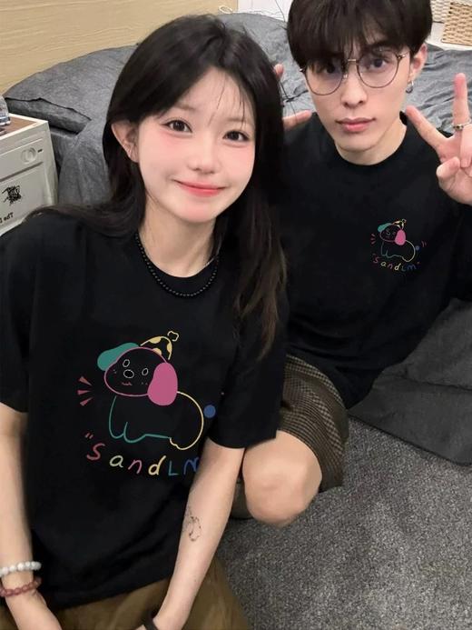 YW买手优选-情侣款100%棉爱心CP字母T恤出游穿搭超火上衣短袖171395203【预售3-5天发货】 商品图10