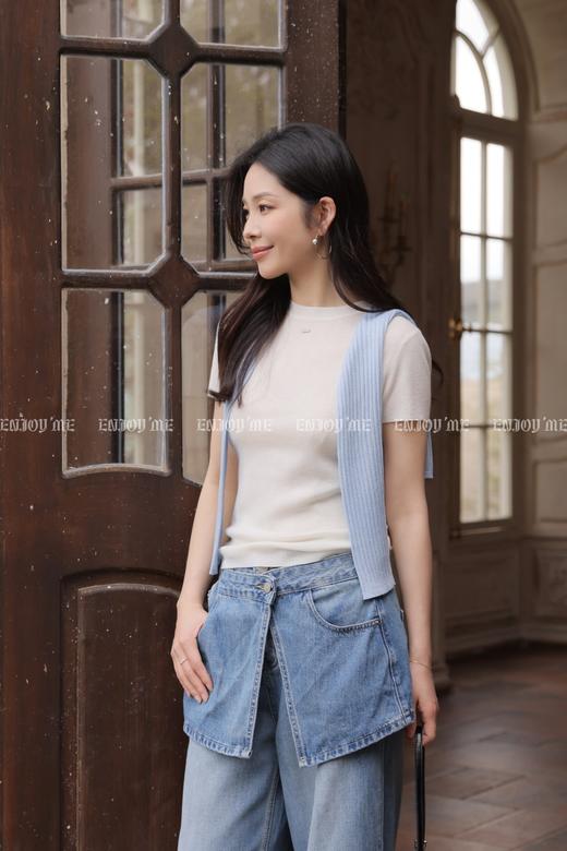 【门店同款】ENJOY夏季正肩短袖针织上衣 170747650 商品图7