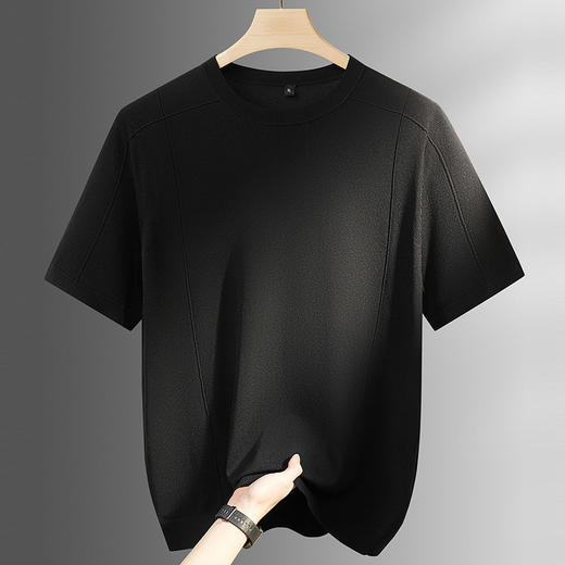 【DPF】大依优型大码男装夏季针织圆领短袖T恤商务休闲运动透气上衣男士 商品图3