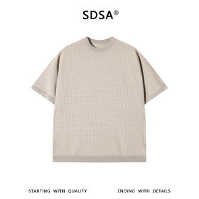 SDSA男装2026新款高贵轻奢简约透气横纹针织圆领毛衣百搭时尚上衣