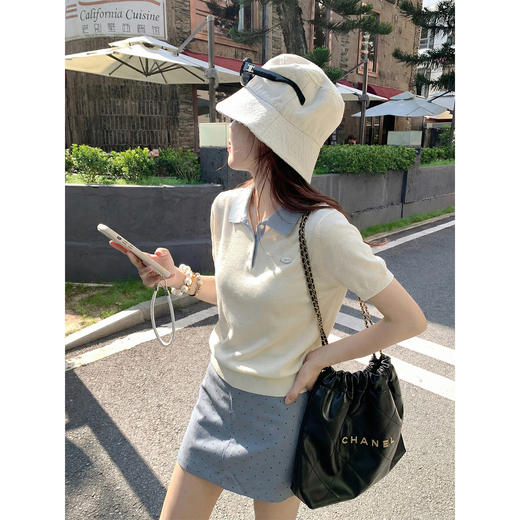 <曾小咸推荐>4.8现货秒杀 ！微信超特价！韩系翻领撞色针织衫 日常149.99 立减90 秒杀59.99！！ 商品图4