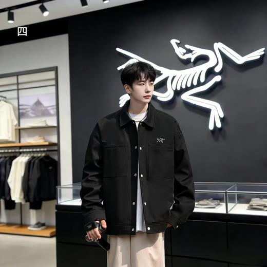 F040751日常户外运动轻量化防风防水软壳夹克polo领外套 商品图12