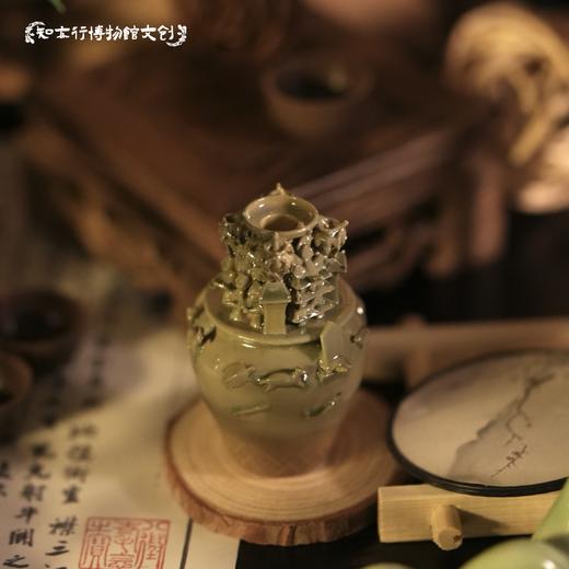 釉堆塑楼阁人物鸟兽谷仓罐冰箱贴摆件故宫馆藏文物复刻旅游纪念品 商品图1