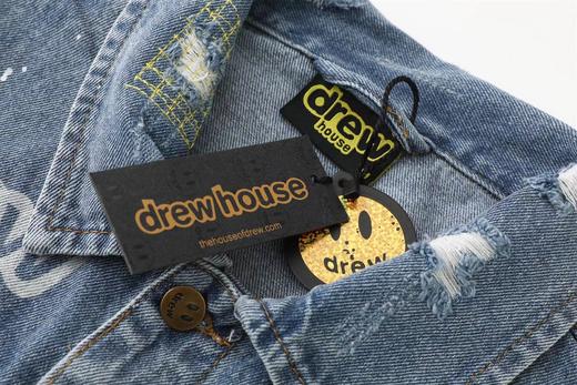 F040710春夏季新款时尚笑脸破洞破坏水洗泼墨刺绣牛仔夹克外套 商品图8