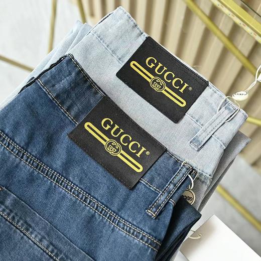 古驰GUCCI2026春夏男士天丝垂感弹力通勤冰丝休闲牛仔裤 商品图7