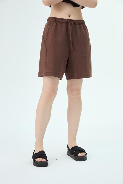 【面料超级大牌 挺阔推荐】水淼春夏装新款加大码女装松紧腰弹力针织短裤2637 商品图0