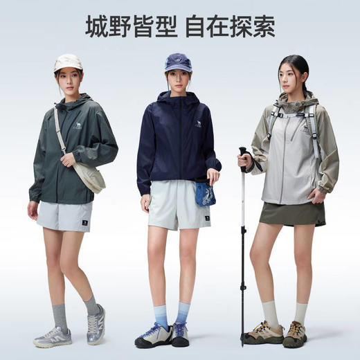 骆驼（CAMEL）中性款梭织标准长防晒衣A36BA45134 商品图3