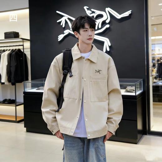 F040751日常户外运动轻量化防风防水软壳夹克polo领外套 商品图10