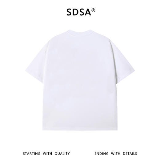SDSA男装2026新款轻奢设计感简约渐变晕染小熊圆领短袖T恤百搭 商品图1