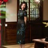 西子/海棠依旧40姆米重锻桑蚕丝非遗香云纱旗袍连衣裙/QPZH0082 商品缩略图1