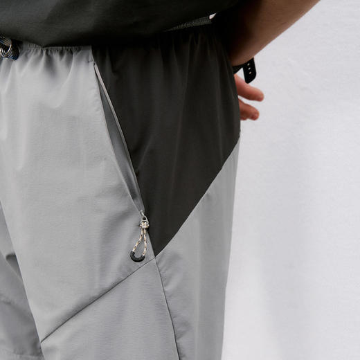 714street轻薄拼接撞色跑步运动短裤夏季宽松弹力休闲四分裤男款 商品图3