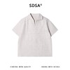 SDSA男装2026新款高贵轻奢简约刺绣字母小V翻领短袖T恤百搭上衣 商品缩略图0