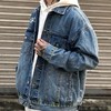 F040710春夏季新款时尚笑脸破洞破坏水洗泼墨刺绣牛仔夹克外套 商品缩略图12