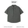 SDSA男装2026新款高贵轻奢小众设计纯色系带翻领短袖衬衫百搭简约 商品缩略图0