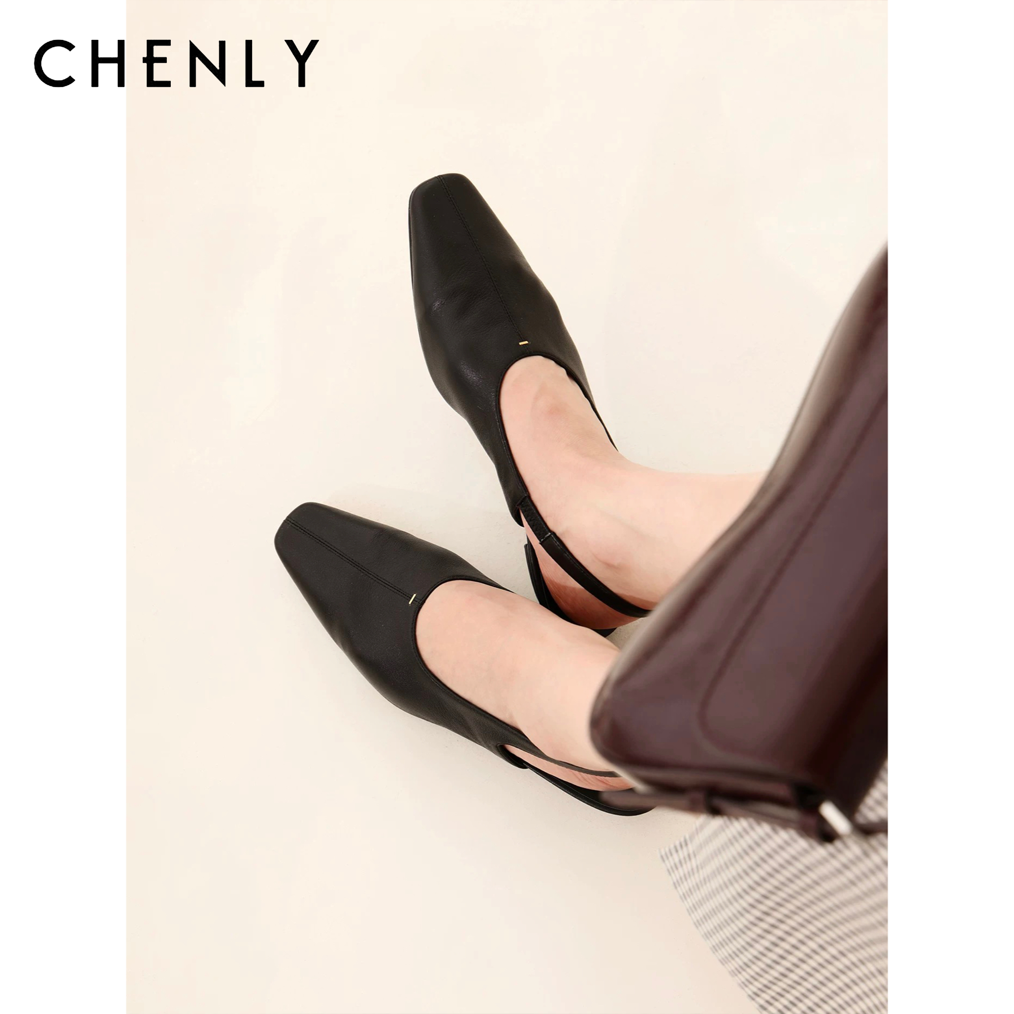 尘衣｜26SS精致小方头凉单鞋