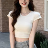 买一送一修身露脐上衣设计简约夏季短袖感休闲百搭短款t恤女新款辣妹 商品缩略图10